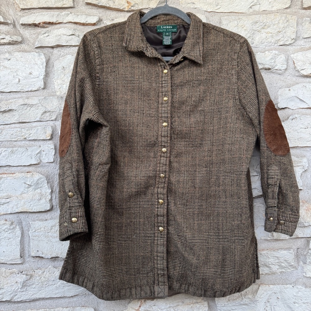 Ralph Lauren Brown Houndstooth Jacket
